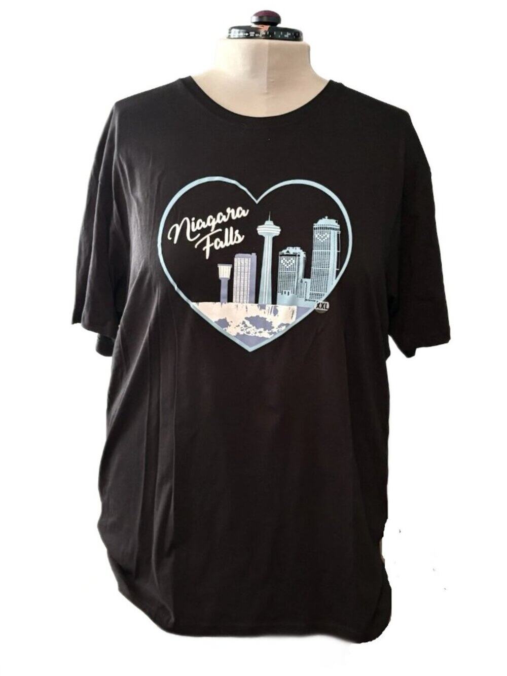Niagara Falls Black Heart Skyline T Shirt Size 2XL CSW 24/7 NWT